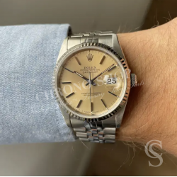 Rolex Original Vintage Datejust Oyster Perpetual 36mm 16233,16238,16234 Royal champagne Color Watch dial black Index