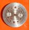 Vintage clock spare 60's Watch dial part chronograph Gigandet 34mm silver calibre Valjoux 7734