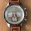 Yema 60.67.37 rallygraf formica Vintage Original 70's perforated Rally leather strap tobbaco 19mm ends pieces