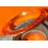 Lunette générique type Rolex tachymètre plaqué or jaune pierres orange zircon pour Rolex 16528,16523,116528,116523