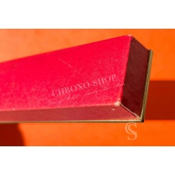 Vintage Omega 50's Oblong box Swiss faded Red color cardboard velvet Original Bracelet Watch Necklace