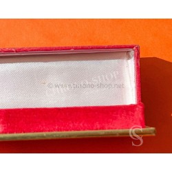 Vintage Omega 50's Oblong box Swiss faded Red color cardboard velvet Original Bracelet Watch Necklace