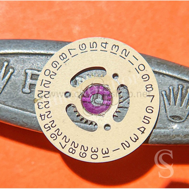 Rolex Rare Watch part Date Disc indicator champagne Ø21mm ref 4521-1 Cal 2030, 2035 Datejust Medium 6800