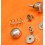 HUBLOT Rare original preowned lot of Watch spares crown pusher, springs,crown logo He Ø6mm