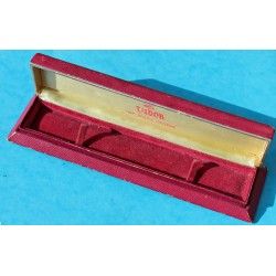 RARE 40 / 50's VINTAGE RECTANGLE ROLEX TUDOR "ROSE" BIG LOGO COFFIN BOX BORDEAUX COLOR  