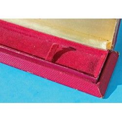 RARE 40 / 50's VINTAGE RECTANGLE ROLEX TUDOR "ROSE" BIG LOGO COFFIN BOX BORDEAUX COLOR  