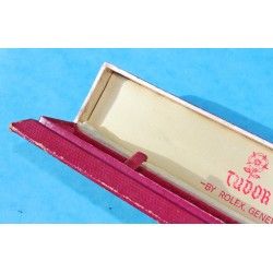 RARE 40 / 50's VINTAGE RECTANGLE ROLEX TUDOR "ROSE" BIG LOGO COFFIN BOX BORDEAUX COLOR  