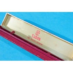 RARE 40 / 50's VINTAGE RECTANGLE ROLEX TUDOR "ROSE" BIG LOGO COFFIN BOX BORDEAUX COLOR  