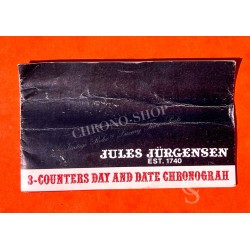 Jules Jurgensen vintage fold-out leaflet booklet manual 70's chronograph watches for sale