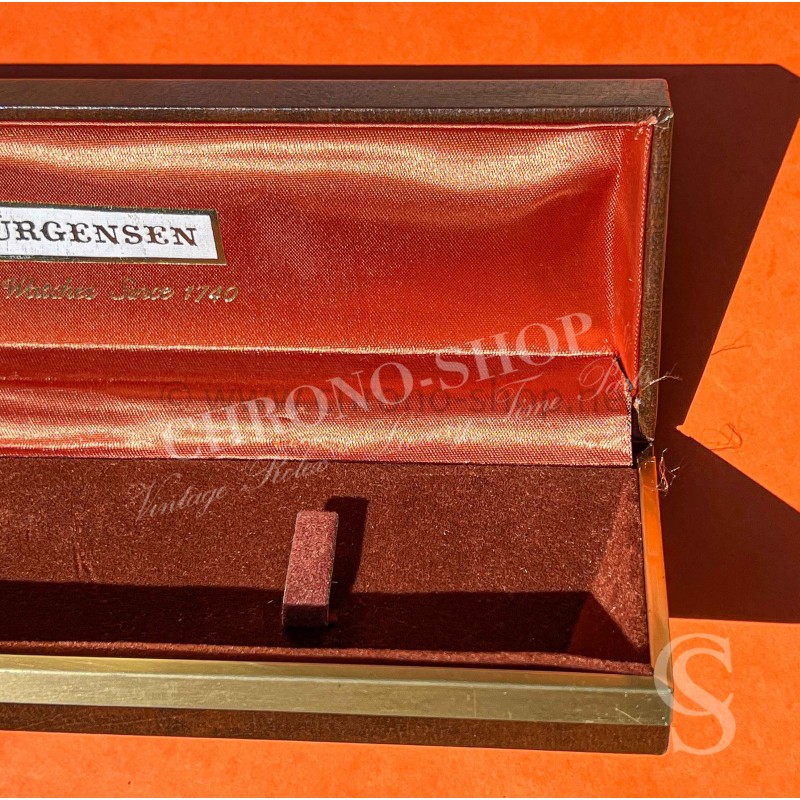 Antique Jules Jurgensen Deluxe brown Leather And Velvet Wrist Watch Box for sale