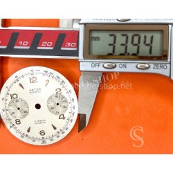 AETOS Genève 34mm 60's Watch dial part silver color incabloc chronograph calibre Valjoux 7733 vintages sports watches