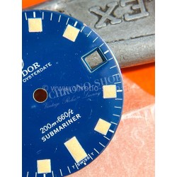 Tudor Submariner 9411 Vintage Blue dial Tritium Yellow color Snowflakes Genuine 94110,7021 fits ETA 2784,2484
