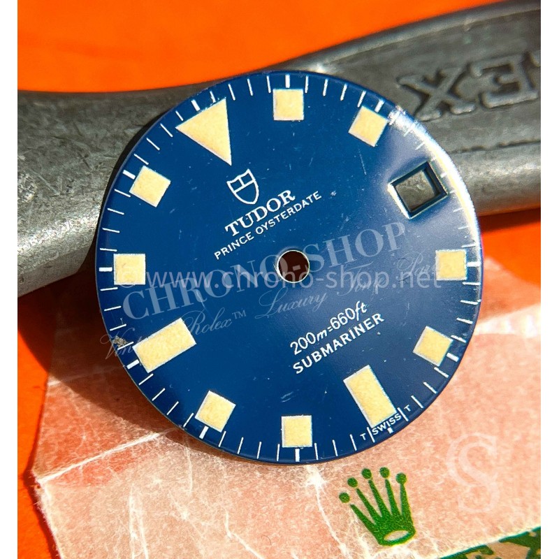 Tudor Submariner 9411 Vintage Blue dial Tritium Yellow color Snowflakes Genuine 94110,7021 fits ETA 2784,2484