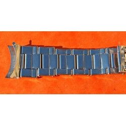 ◄ VINTAGE 1969 BRACELET 7206 ROLEX 3.69, MAILLONS RIVETS ACIER 20mm AVEC EMBOUTS ENDLINKS 80 & 58 ►