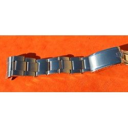 ◄ VINTAGE 1969 BRACELET 7206 ROLEX 3.69, MAILLONS RIVETS ACIER 20mm AVEC EMBOUTS ENDLINKS 80 & 58 ►