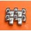 Accessoire de montres 1 x maille articulée acier 19mm finition bipolie