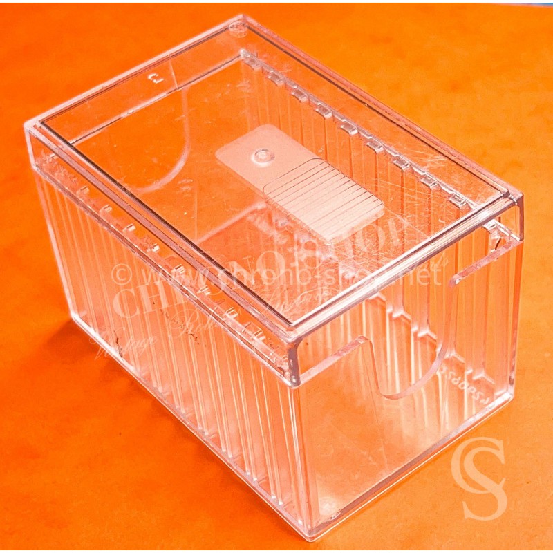 Rolex transparent sliding plastic Storage tools spares Crystals Tropics 19,18,16 Cyclops 127,116  Sapphires glasses