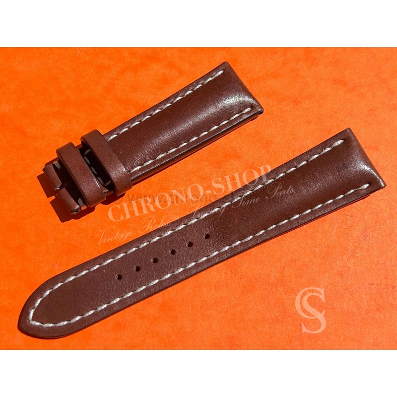 Breitling Original Chocolate Brown 443X CALFSKIN LEATHER STRAP BRACELET 24-20mm Navitimer,Superocean,Super Avenger 46mm