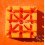 Bloc support plastique orange pour réparation bracelet montre horlogerie