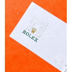 ROLEX GENUINE 80/90's VINTAGE FRENCH LANGUAGE BUSINESS CARD COMPLIMENTS HAPPY CHRISTMAS WHITE CARD ROLEX