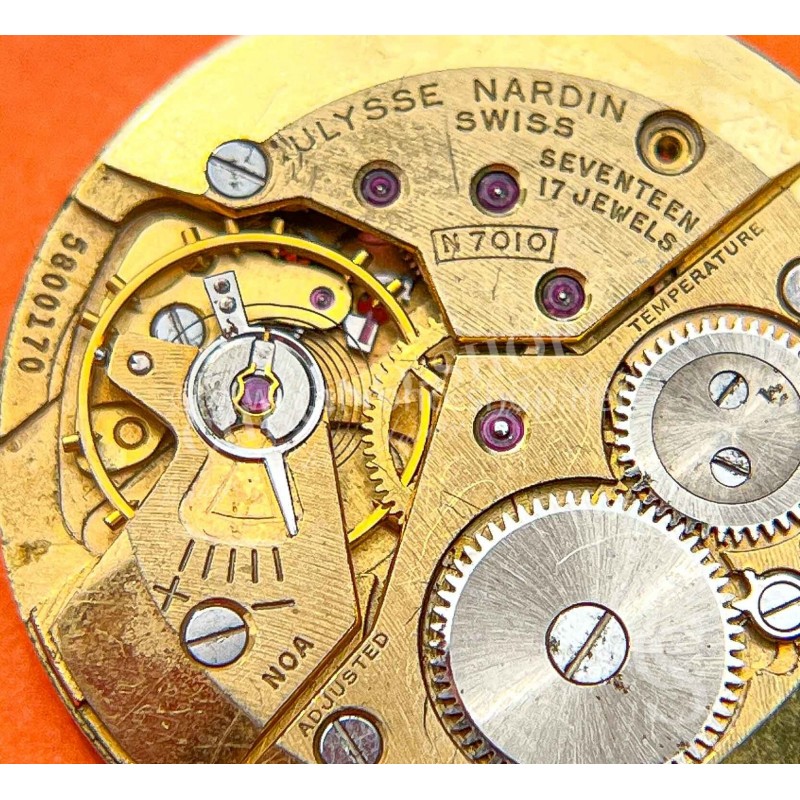 Vintage 26mm Ulysse Nardin Chronometer Mechanical Men's Wristwatch Movement N7010 for sale