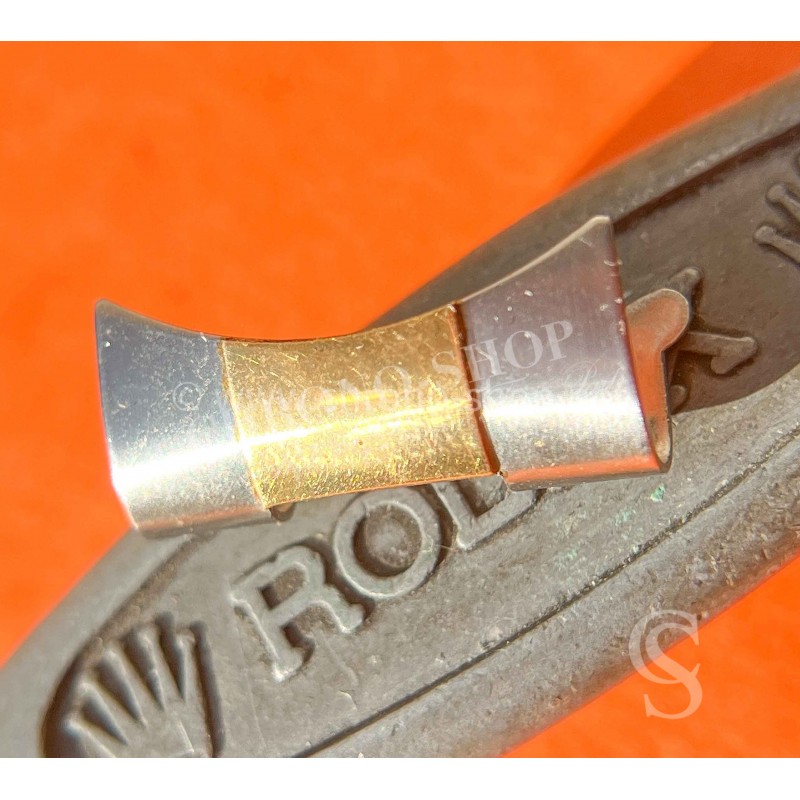 Rolex accessoire rare embout fixage 20mm bitons non signé de bracelets or acier oyster