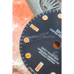 Vintage 80's Original Rolex Orange Patina GMT Master 16750, 16700 Glossy tritium swissT 25 Watch Dial cal 3075