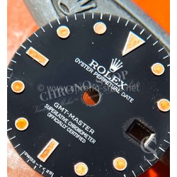 Vintage 80's Original Rolex Orange Patina GMT Master 16750, 16700 Glossy tritium swissT 25 Watch Dial cal 3075