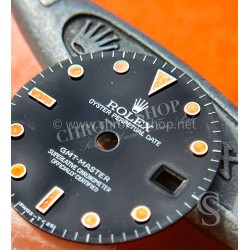 Vintage 80's Original Rolex Orange Patina GMT Master 16750, 16700 Glossy tritium swissT 25 Watch Dial cal 3075