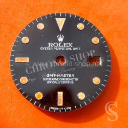 Vintage 80's Original Rolex Orange Patina GMT Master 16750, 16700 Glossy tritium swissT 25 Watch Dial cal 3075