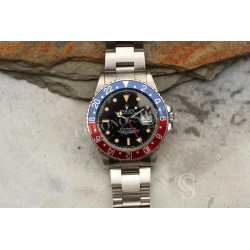 Vintage 80's Original Rolex Orange Patina GMT Master 16750, 16700 Glossy tritium swissT 25 Watch Dial cal 3075