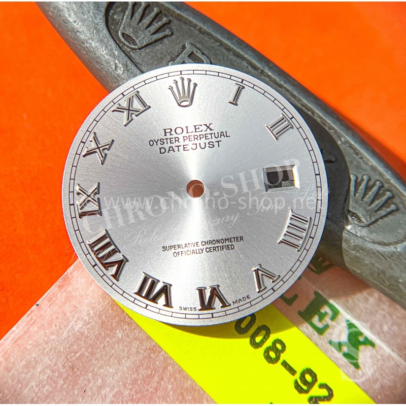 Rolex Genuine Silvered Silk WG Romans numerals dial Datejust 16230,116234,116200,16233 calibres 3035,3135 Rolex Genuine Silvered Silk WG Romans numerals dial Datejust 16230,116234,116200,16233 calibres 3035,3135