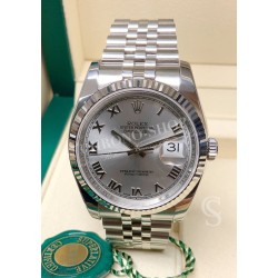 Rolex Genuine Silvered Silk WG Romans numerals dial Datejust 16230,116234,116200,16233 calibres 3035,3135