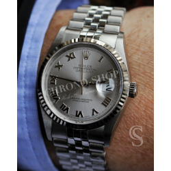 Rolex Genuine Silvered Silk WG Romans numerals dial Datejust 16230,116234,116200,16233 calibres 3035,3135