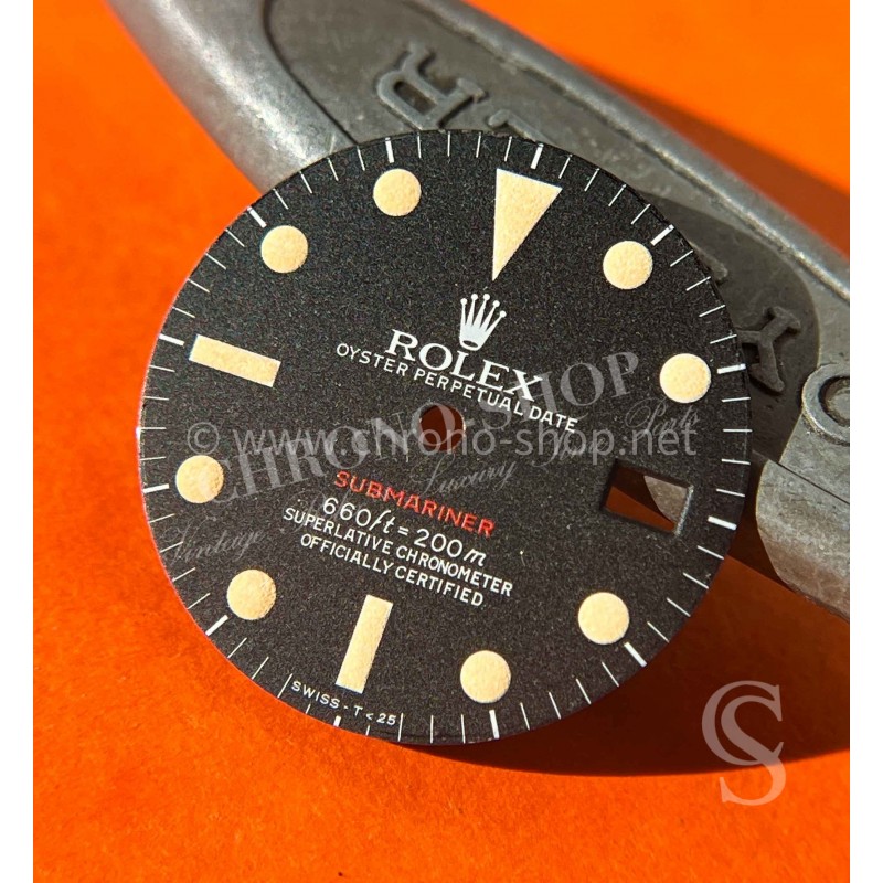 Cadran type Rolex customisé pour montres vintages Rolex Submariner ROUGE calibre 1570 Singer