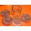 Metal basket for ultrasonic cleaner multicleaning aluminium basket with Steel 5 separations Ø64 mm
