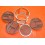 Metal basket for ultrasonic cleaner multicleaning aluminium basket with Steel 5 separations Ø64 mm