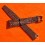FORTIS BRACELET MONTRES AUTHENTIQUE CUIR LEZARD MARRON TABAC 17mm EXTRA FIN AVEC BOUCLE ARDILLON