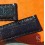 Vintage 70's Swiss Made Leather plastic waterproof alligator style black color watch strap 16mm Ref 109S 16M