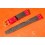 Bracelet montres vintage façon cuir alligator rouge et plastique rigide 18mm doublure cuir noir