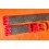 Bracelet montres vintage façon cuir alligator rouge et plastique rigide 18mm doublure cuir noir