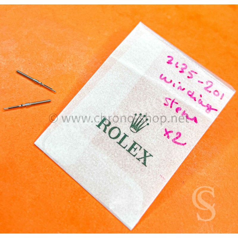 Genuine Rolex 3135-201 Winding Stems x 2 Watch Crown 201 Caliber 3135, 3130 Submariner 14060,14060M,16610 watches