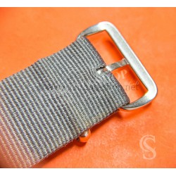 VINTAGE ORIGINAL JAMES BOND NATO DARK GREY COLOR BRACELET TAN BUCKLE 007 WATCHES 6538,6536,5510,5517,5508