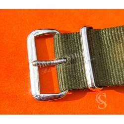 VINTAGE ORIGINAL JAMES BOND NATO OLIVE KAKI COLOR BRACELET TAN BUCKLE 007 WATCHES 6538,6536,5510,5517,5508