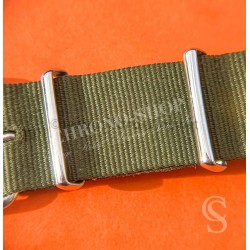 VINTAGE ORIGINAL JAMES BOND NATO OLIVE KAKI COLOR BRACELET TAN BUCKLE 007 WATCHES 6538,6536,5510,5517,5508