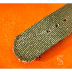 VINTAGE ORIGINAL JAMES BOND NATO OLIVE KAKI COLOR BRACELET TAN BUCKLE 007 WATCHES 6538,6536,5510,5517,5508