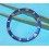 RARE INSERT LUNETTE BLEU ROLEX SUBMARINER 16613, 16618, 16803, 16808 AVEC PERLE LUMINOVA