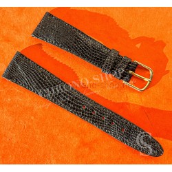 Mens Vintage watchLizard strap black color Luxury Leather style Watch Strap 20mm