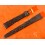 Bracelet montres vintage façon cuir alligator noir plastique rigide SWISS MADE 16mm ref 109S 16M