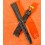 Bracelet montres vintage façon cuir alligator noir plastique rigide SWISS MADE 16mm ref 109S 16M